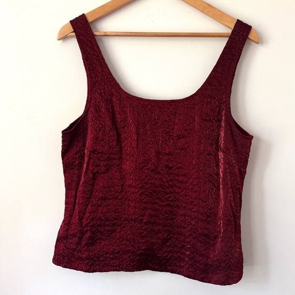 Vintage Y2K Cachet Shimmer Red Tank Top Large Whimsigoth Vampire Goth Glam Party - Picture 1 of 7